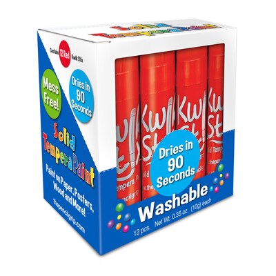 The Pencil Grip Kwik Stix Paint Markers, Red, 12 Per Box, 12 Boxes