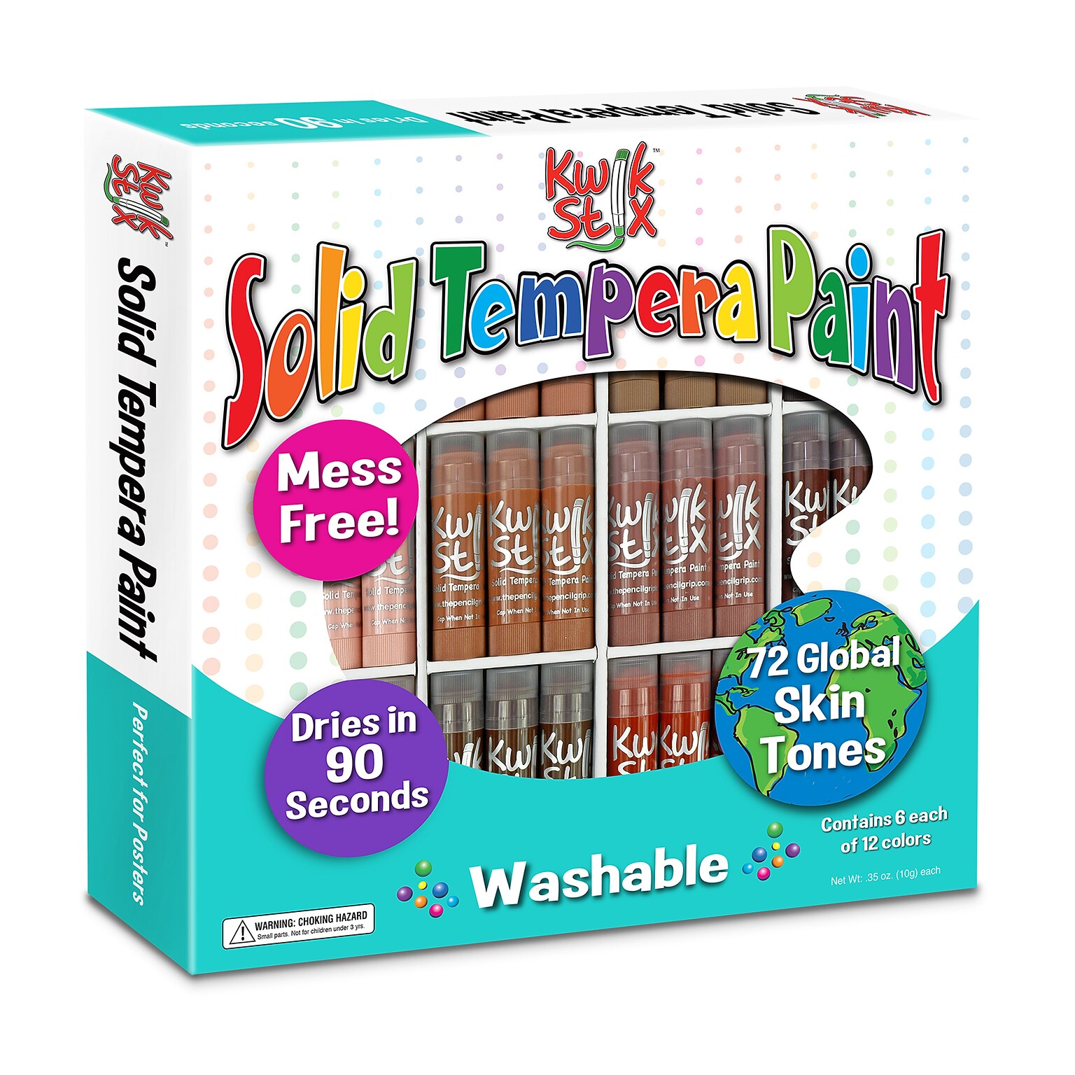 The Pencil Grip Kwik Stix Paint Markers, Assorted, 72/Pack