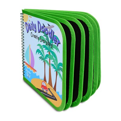The Pencil Grip Daily Doodler Reusable Activity Book- Travel Cover, Includes 4 Wonder Stix