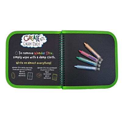 The Pencil Grip Daily Doodler Reusable Activity Book- Sea Life Cover, Includes 4 Wonder Stix