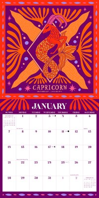 2024 Willow Creek Zodiac Signs 12" x 12" Monthly Wall Calendar, Multicolor (37553)