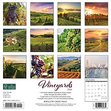 2024 Willow Creek Vineyards 12 x 12 Monthly Wall Calendar, Multicolor (37751)