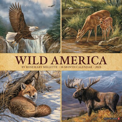 2024 Willow Creek Wild America 12 x 12 Monthly Wall Calendar, Multicolor (35962)