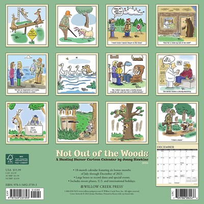 2024 Willow Creek Not Out of the Woods by Jonny Hawkins 12 x 12 Monthly Wall Calendar, Multicolor
