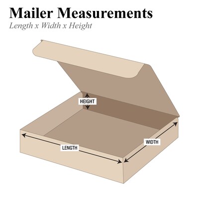 Literature Mailers, 7 1/2 x 7 x 3 1/4, Kraft, 50/Bundle