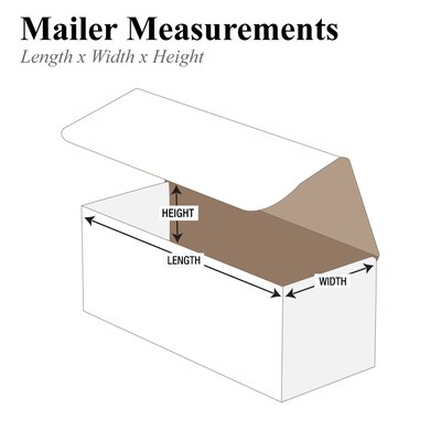 12 x 4 x 4 Corrugated Mailers, 50/Bundle (M1244)