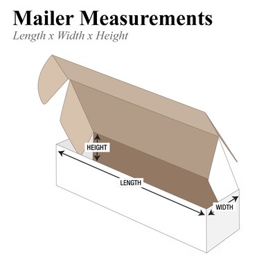 White Deluxe Literature Mailer, 14" x 3-3/4" x 2-3/4", 50/Bundle