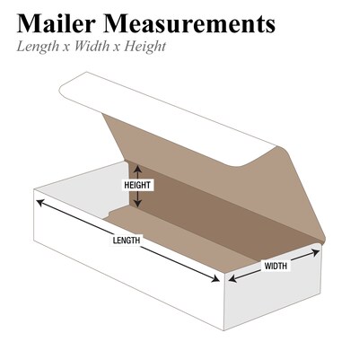 6 1/2 x 3 1/4 x 1 1/4 Corrugated Mailers, 50/Bundle (MRx 1x L)