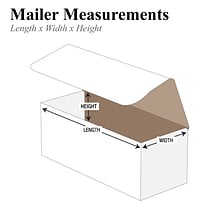 7 x 3 x 3 Corrugated Mailers, 50/Bundle (M733)