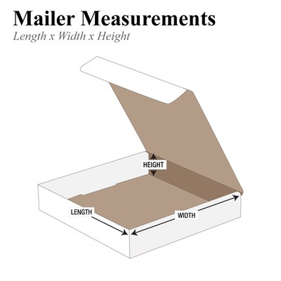 Corrugated Mailers, 6 x 5 x 2, White, 50/Bundle (M652)