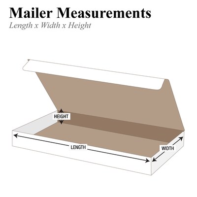 17 1/8 x 11 1/8 x 4 - Staples Literature Mailer, 50/Bundle
