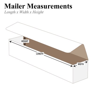 16  x 4  x 4  Shipping Boxes, White, 50/Bundle (M1644)