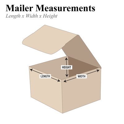 Partners Brand Corrugated Mailers, 4 x 4 x 4, Kraft, 50/Bundle (M444K)