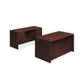 HON 10500 Series Double Pedestal Desk / Credenza, 60W x 98D, Mahogany Finish (HON105DC3P6098N)