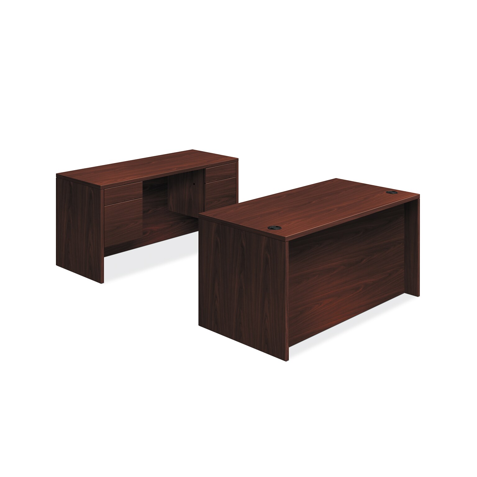 HON 10500 Series Double Pedestal Desk / Credenza, 60W x 98D, Mahogany Finish (HON105DC3P6098N)