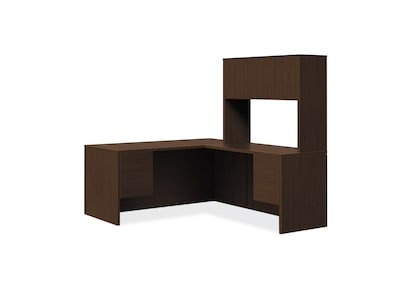 HON 10500 Series L-Workstation, Stack-On Storage, 66W x 78D, Mocha Finish (HON105LLH6630MO)