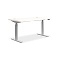 HON Coordinate Height-Adjustable Desk, White Laminate, 60W x 24D (HONHAT3S2460W)