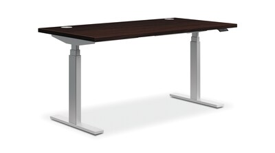 Hon Coordinate Height Adjustable Table Mahogany Laminate 60 W X