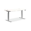 HON Coordinate Height-Adjustable Desk, White Laminate, 60W x 30D (HONHAT3S3060W)