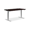 HON Coordinate Height-Adjustable Table, Mahogany Laminate, 72W x 30D (HONHAT3S3072N)