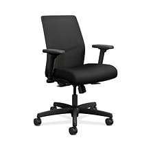 HHON Ignition ilira-Stretch Mesh/Fabric Task Chair, Height- and Width-Adjustable Arms, Black (HONI2Y