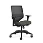 HON Solve ilira-Stretch Mesh /Fabric Mid-Back Task Chair, Adjustable Lumbar Support & Arms, Black/Ink (HONSVM1ALC10T)