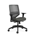 HON Solve ReActiv/Fabric Mid-Back Task Chair, Adjustable Lumbar Support & Arms, Charcoal/Ink (HONSVR