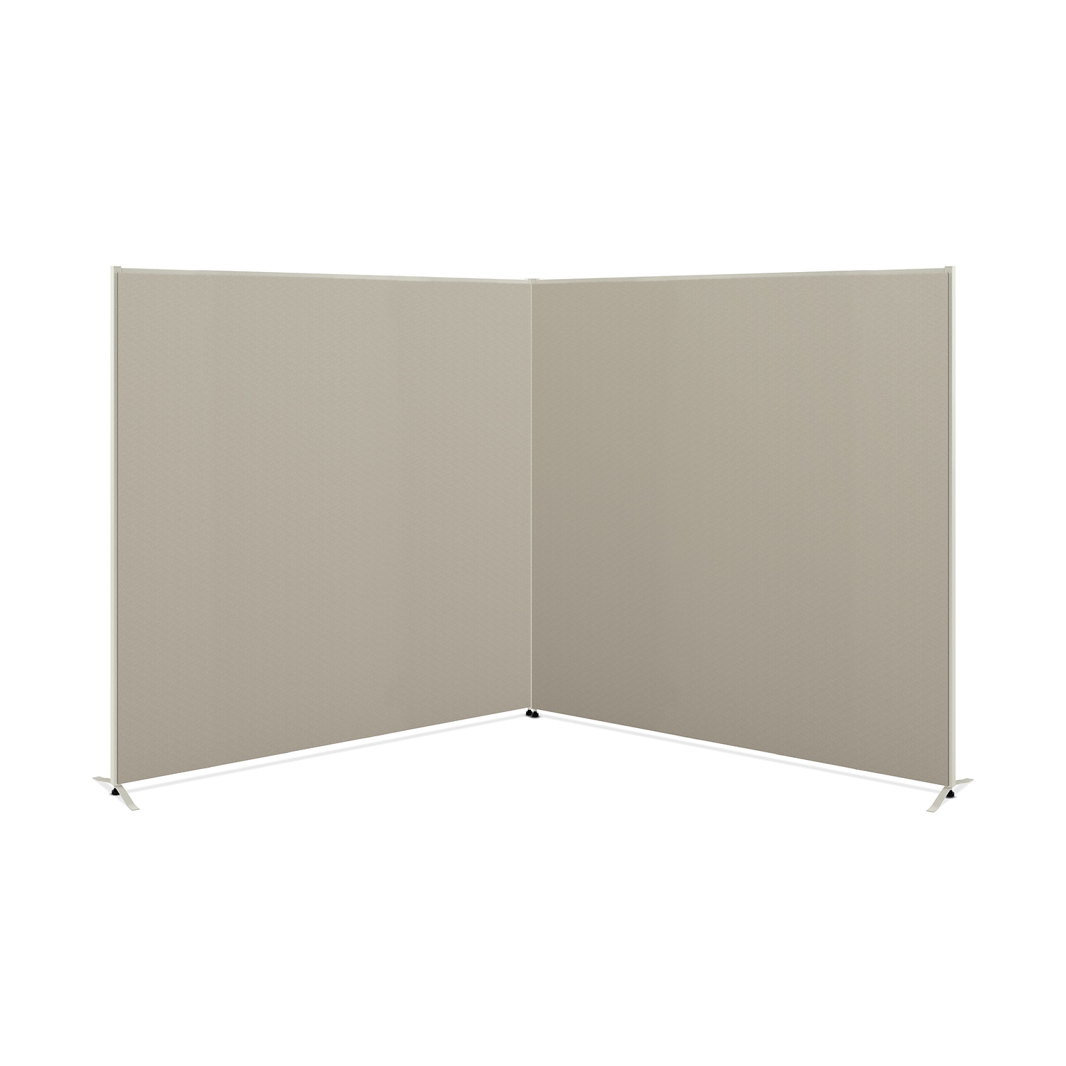 HON Verse 90-Degree Panel, 60H x 60W, Light Gray Finish, Gray Fabric (HONVERS906060)