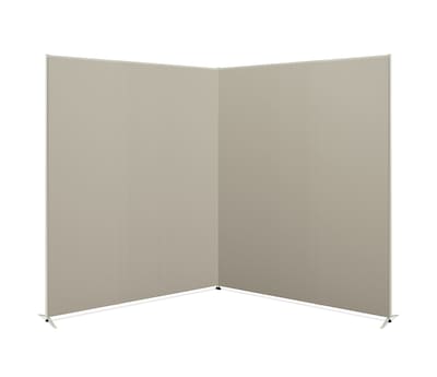 HON Verse 90-Degree Panel, 72H x 60W, Light Gray Finish, Gray Fabric (HONVERS907260)