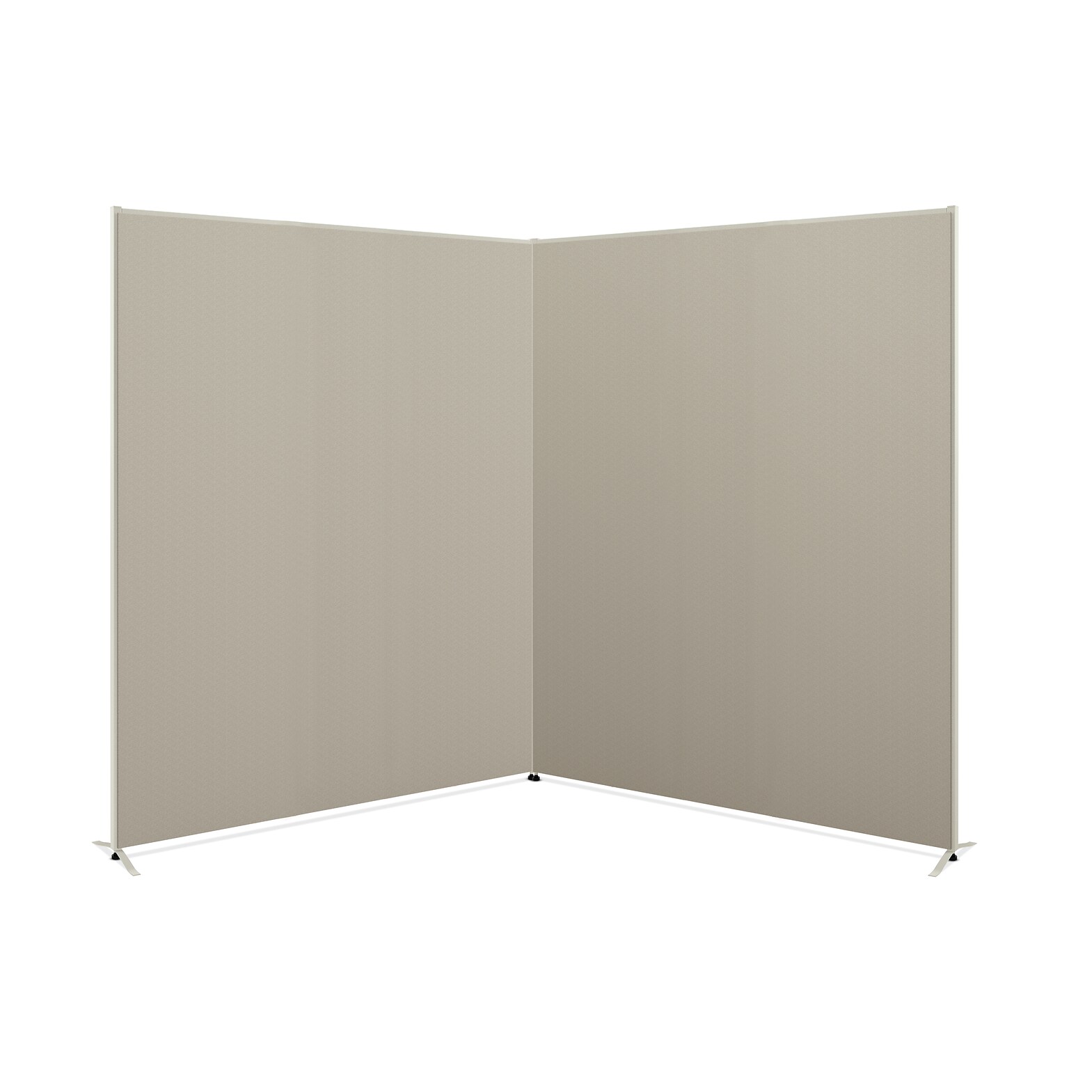 HON Verse 90-Degree Panel, 72H x 60W, Light Gray Finish, Gray Fabric (HONVERS907260)