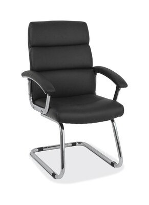 HON Traction SofThread Leather Guest Chair, Black (HONVL102SB11)
