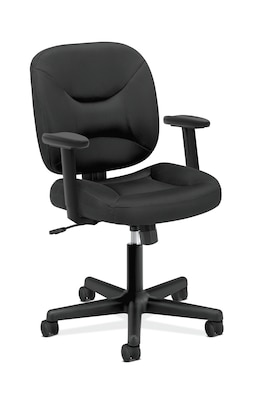 HON ValuTask Sandwich Mesh Low-Back Task Chair, Black (HONVL210ARMS)