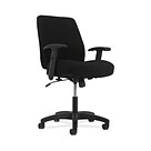 HON Contemporary Mid-Back Task Chair, Swivel-Tilt Control, Height- and Width-Adjustable Arms, Black