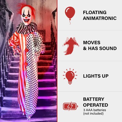 Haunted Hill Farm Animatronic Floating Clown (HHCLOWN-25HLSA)