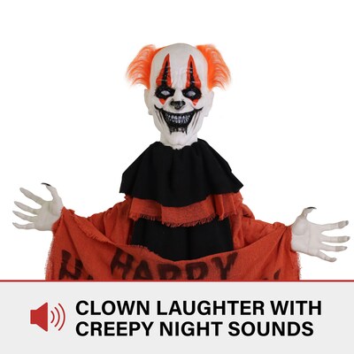 Haunted Hill Farm Clown Animatronic Tree Hugger (HHCLOWN-28HLSA)