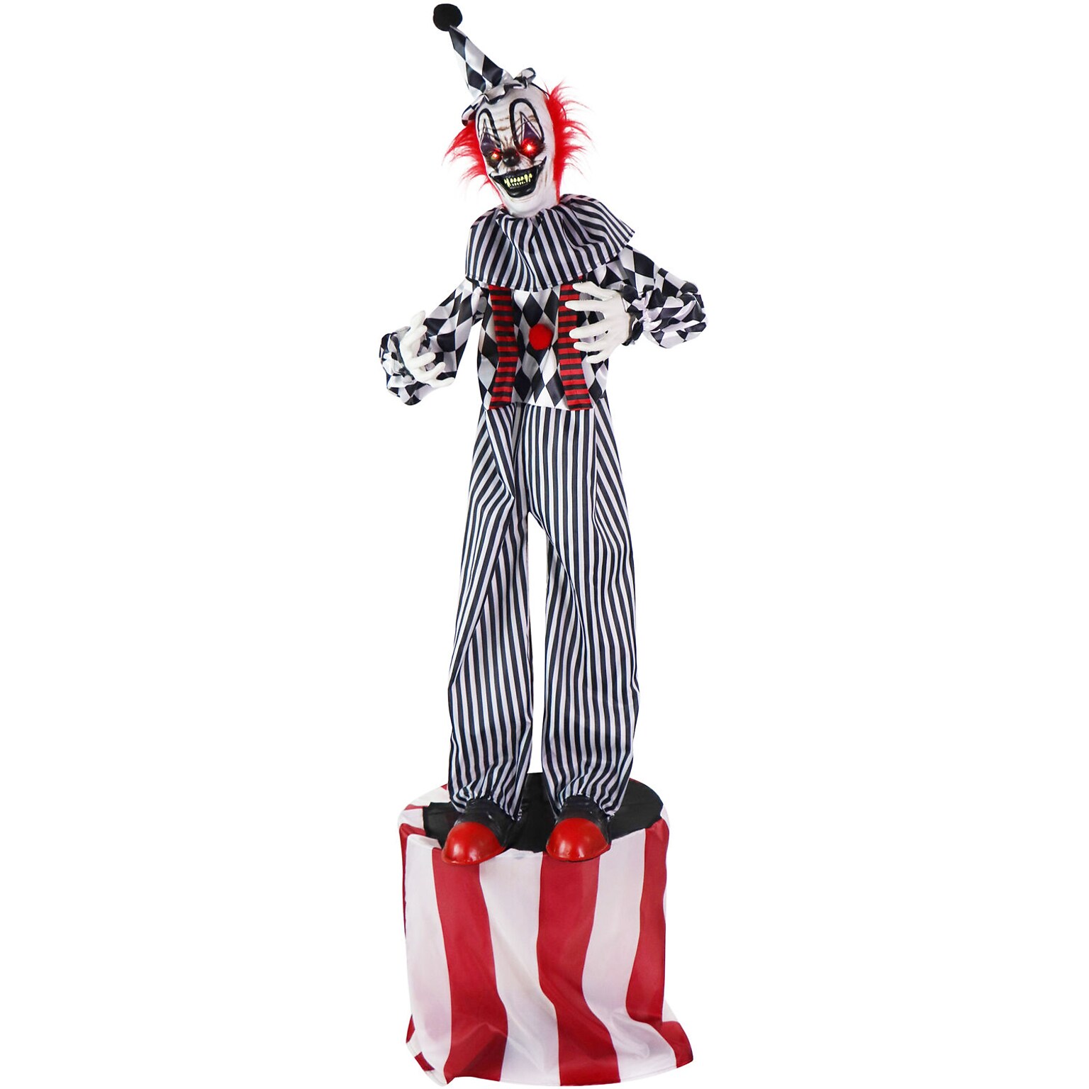 Haunted Hill Farm Animatronic Talking Clown on a Stage (HHCLOWN-31FLSA)
