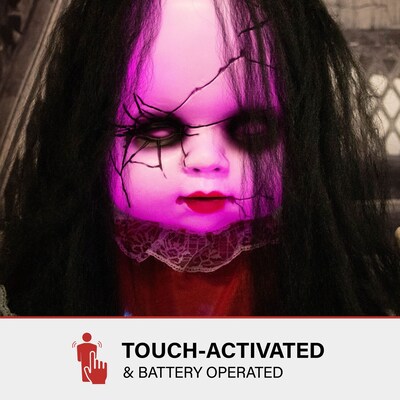 Haunted Hill Farm Giggling Zombie Girl on a Swing Animatronic (HHGIRL-6HLS)