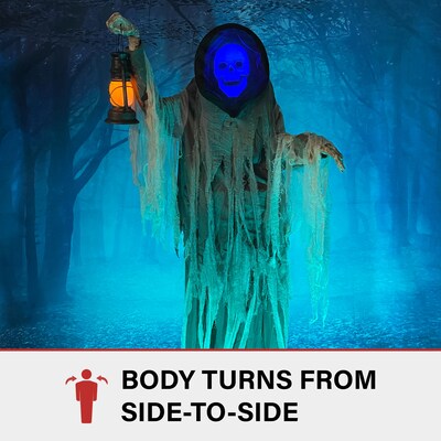 Haunted Hill Farm Motion-Activated Talking Looming Phantom (HHLMPHNTM-1FLSA)