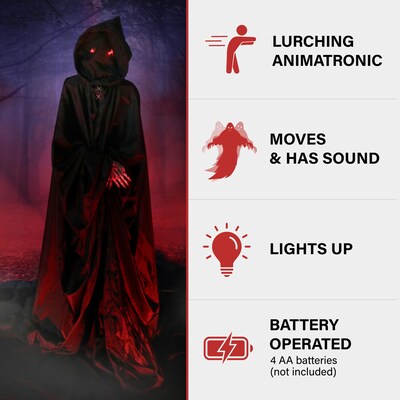 Haunted Hill Farm Motion-Activated Lurching Demon Reaper (HHLRCHRPR-2FLSA)