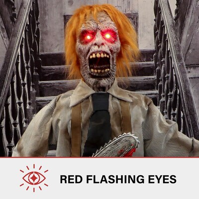 Haunted Hill Farm Animatronic Zombie Carver Scary (HHMAN-7FLSA)