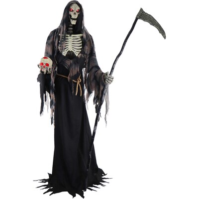 Haunted Hill Farm 7 Tall Motion-Activated Rotting Reaper (HHROTRPR-1FLSA)