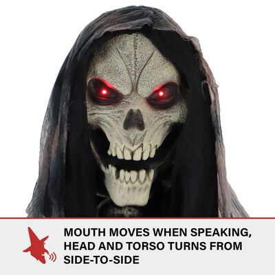 Haunted Hill Farm 7' Tall Motion-Activated Rotting Reaper (HHROTRPR-1FLSA)