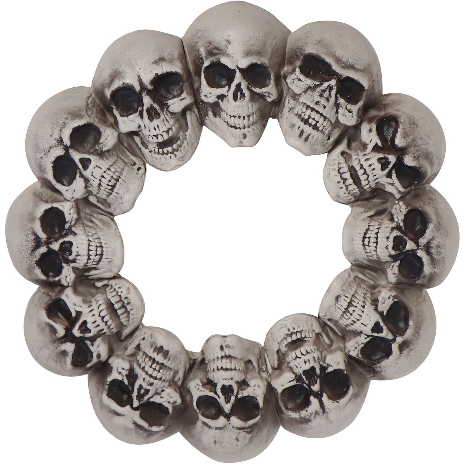 Haunted Hill Farm 15.7 Dungeon Skull Hanging Wreath (HHSKEL-11WRTH)