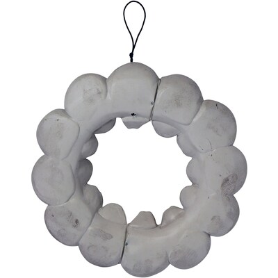 Haunted Hill Farm 15.7" Dungeon Skull Hanging Wreath (HHSKEL-11WRTH)