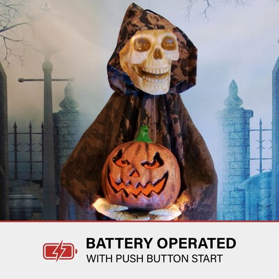 Haunted Hill Farm Skeleton Greeter Scary Halloween Decoration (HHSKEL-13FL)