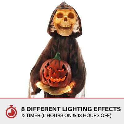 Haunted Hill Farm Skeleton Greeter Scary Halloween Decoration (HHSKEL-13FL)