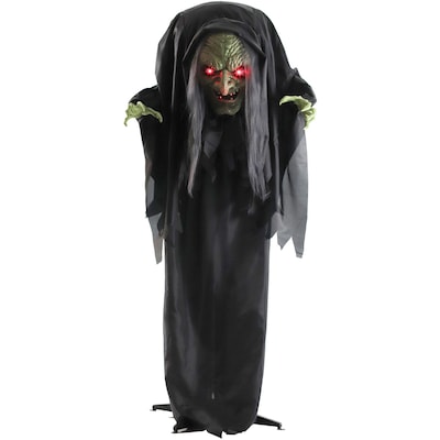 Haunted Hill Farm Animatronic Talking Hunchback Witch Scary Halloween Decoration (HHWITCH-43FLSA)