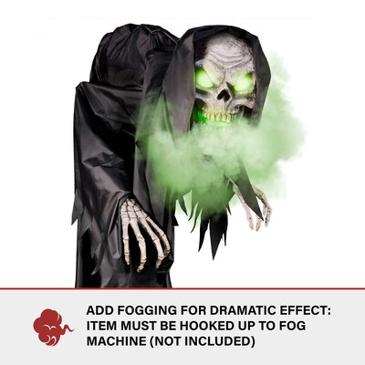 Haunted Hill Farm Motion Activated Hunched Skeleton Reaper (HHHNCHRPR-1FLSA)