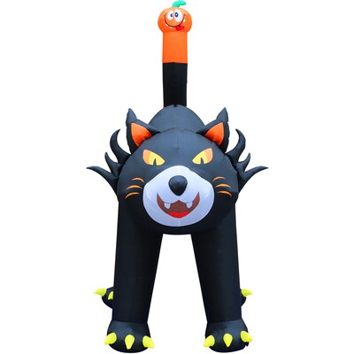 Haunted Hill Farm 10 Tall Pre-lit Black Cat Inflatable (HIBCAT103-L)