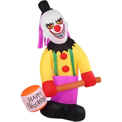 Haunted Hill Farm 8 Tall Pre-lit Clown Inflatable (HICLOWN081-LA)